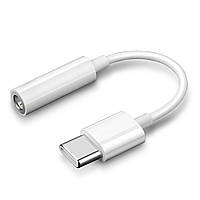 Переходник TYPE-C на AUX Jack 3.5mm на наушники USB-C to AUX, Gp, Хорошее качество, Кабели, зарядные