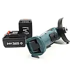 Акумуляторна зручна шліфувальна машинка Makita DGA504ZL з електронним керуванням батарея 24V 5А диск до 125мм болгарка в кейсі, фото 4