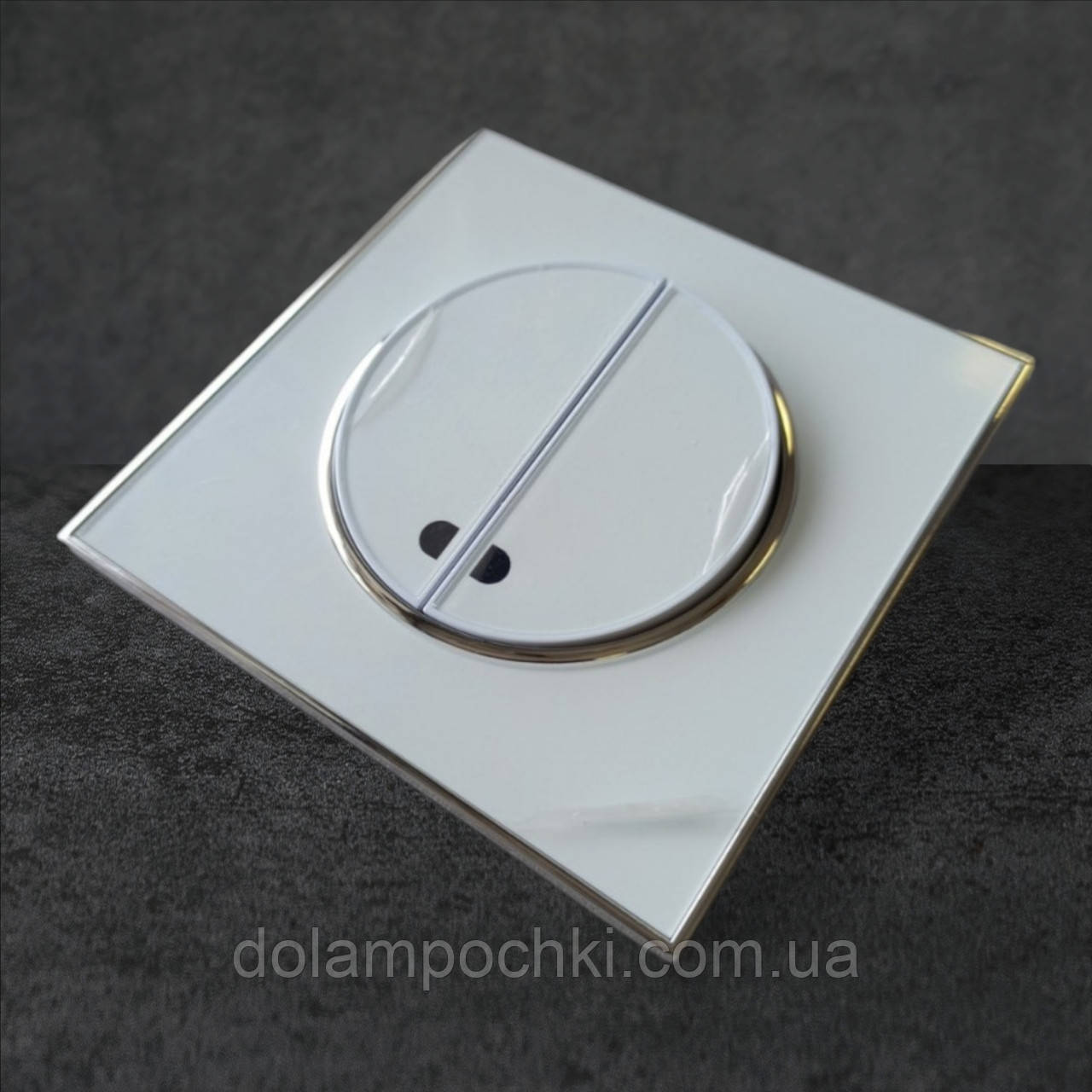 Вимикач RH Laura подвійний внутр. з підсвічуванням, фото 1