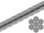 Нержавеющий трос (плетение 7х19 трос мягкий), диаметром от 1,5 до 16 мм;