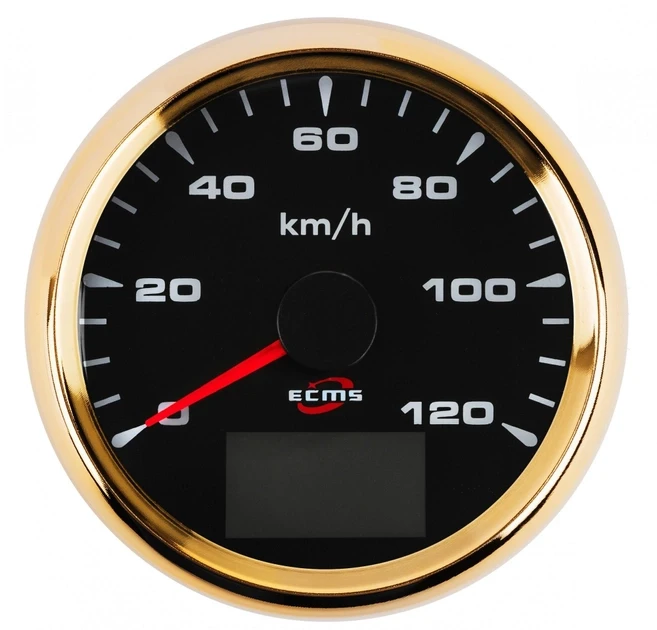Універсальний GPS-спідометр ECMS HMG3-BG-120KL діаметр 85 мм. Купити спідометр для човна, вантажівки