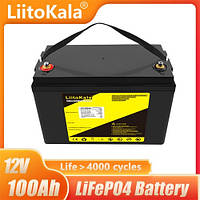 Аккумуляторная батарея с BMS LiitoKala 12V 100Ah LiFePO4 IP65 аккумулятор для ИБП, SL1, Хорошее качество,