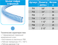 Шланг спіральний гофрований Сифонний (Opak Spiral) 3/4 (19мм) L50