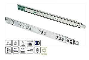 Направляюча кулькова L-450mm GTV Versalite Plus з дотягом/повного висуву H-35mm навантаження 30kg
