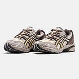 Чоловічі кросівки Asics Gel-1090 Beige Brown, шкіряні кросівки асікс гель 1090, фото 2
