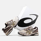 Чоловічі кросівки Asics Gel-1090 Beige Brown, шкіряні кросівки асікс гель 1090, фото 4