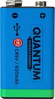 Аккумулятор литий-ионный Quantum USB Li-ion CR9V, 600mAh в кейсе, 1 шт, GS1, хорошего качества, Аккумуляторы и