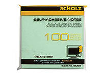 Папір клейкий (стікери для нотаток), 76х76мм, 100 аркушів, жовтий, 8068 ТМ Scholz OS