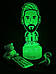 3d лампа Карикатура Мессі, подарунок для любителів мемів та футболу, нічник, 7 кольорів, 4 режими та пульт, фото 6