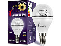 Лампа Т11 LED 1-LS-3404 G45 6W-4000K-E14 ТМ SIRIUS OS