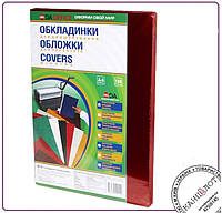 Обложки пластик тонированные DA TRANSPARENT COLOR, А4 180мкм. Красный (1220102020600)