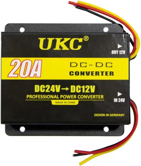 Авто перетворювач 24В в 12V 20A, фото 1