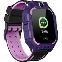 Детские часы Smart Baby Watch Z6 с GPS, SL2, магнитная зарядка, Хорошее качество, SIM + камера фиолетовый,
