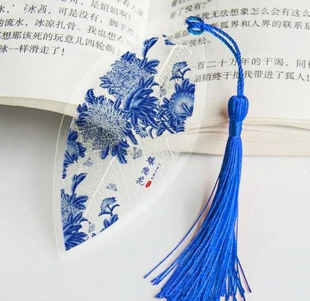 Закладка книжкова синя з пензликом, фото 1