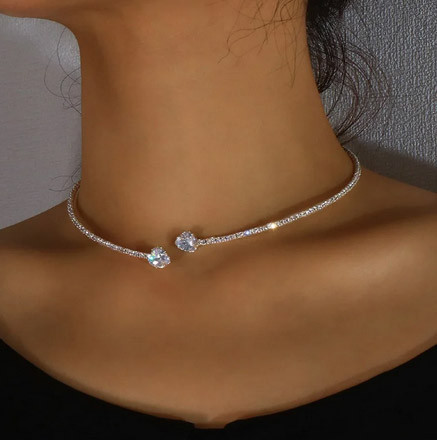 Чокер со стразами на шею, фото 1