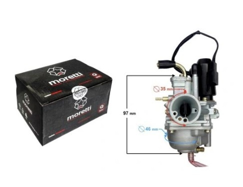 Карбюратор для двигунів 2Т об'ємом 50-70 см3 від MORETTI, SKUTER 2T ROMET KINGWAY ZIPP KEEWAY, фото 1
