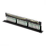 2E Патч-панель САТ 5e, FTP, 19", 1U, 24 порти, зібрана, фото 6