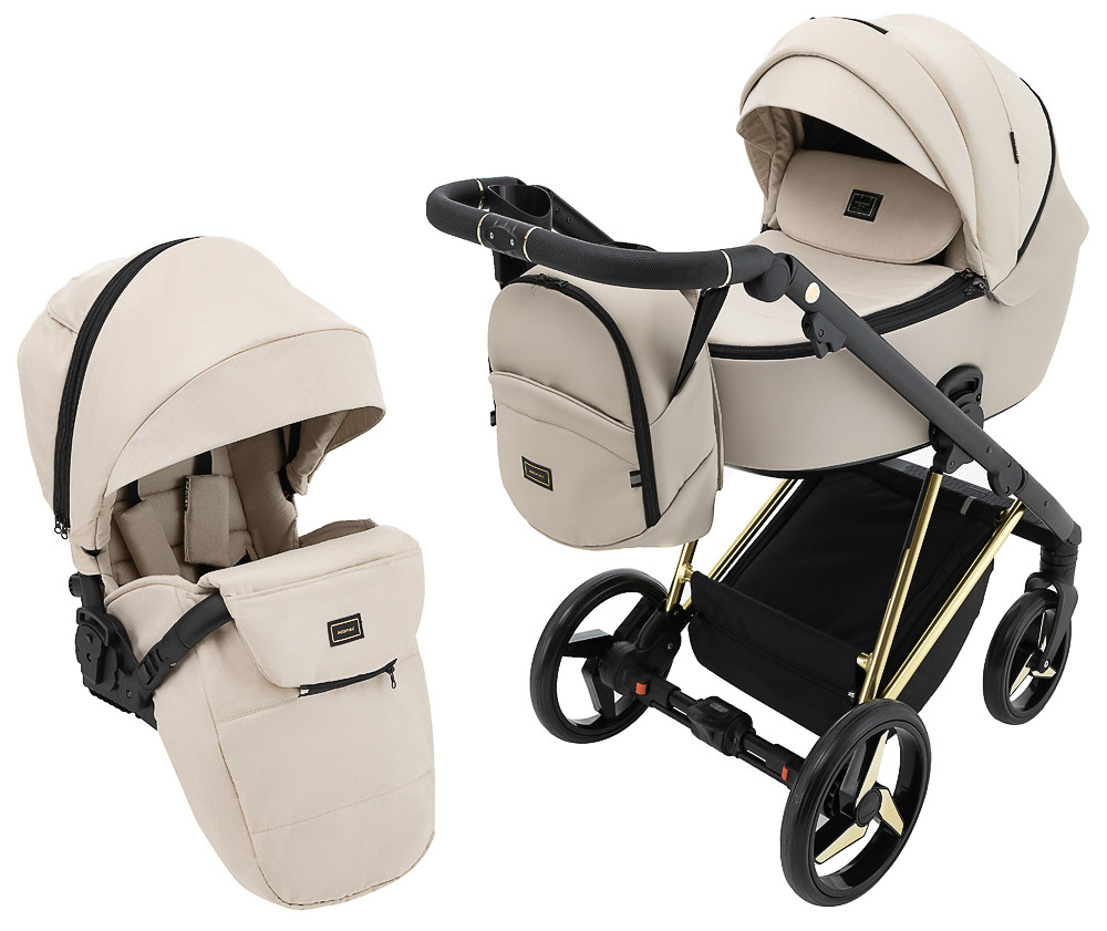 Коляска 2 в 1 Adamex Blanc Special Edidion PS-802 бежевий