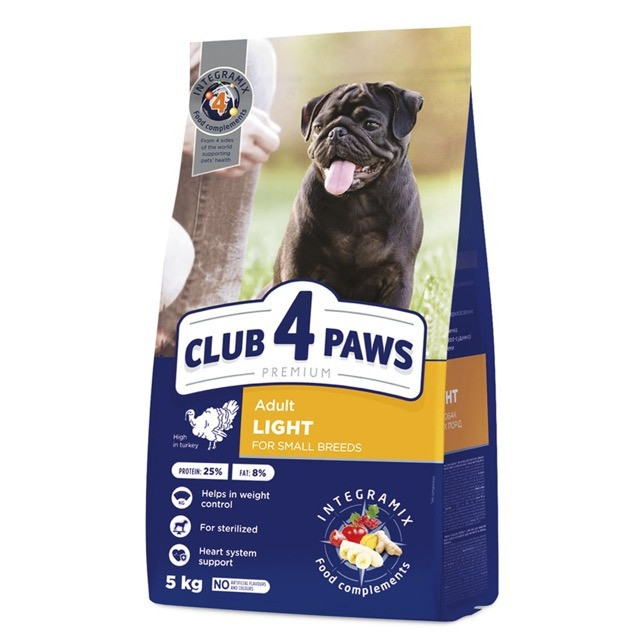 Club 4 Paws Premium Small Breeds Light Клуб 4 лапи сухий корм для собак дрібних порід, контроль ваги 5 КГ