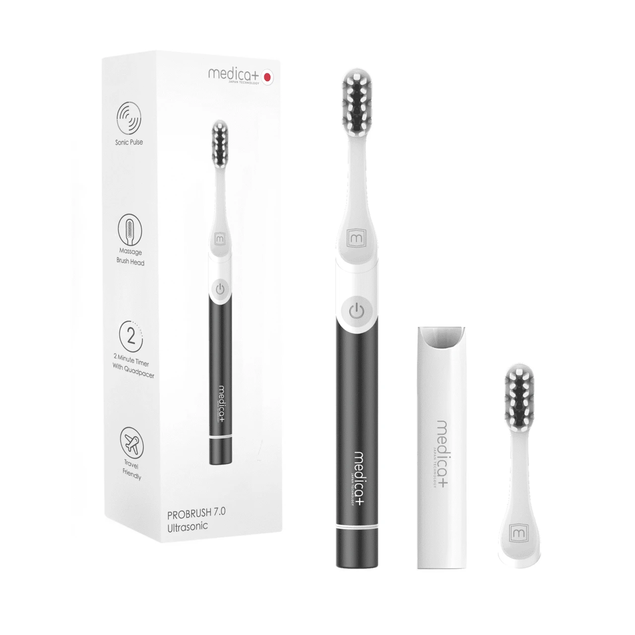 Звукова зубна щітка MEDICA+ ProBrush 7.0 Compact Black