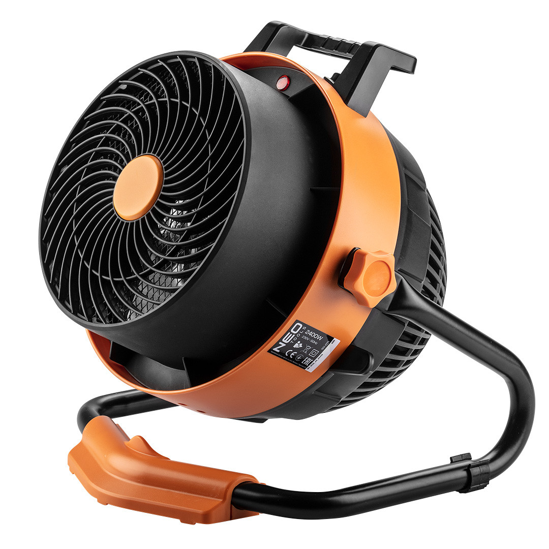 Neo Tools Теплова гармата електрична, 2в1 з функцією вентилятора, 2.4 кВт, 35-50м2, 460 м3/год, цифрове