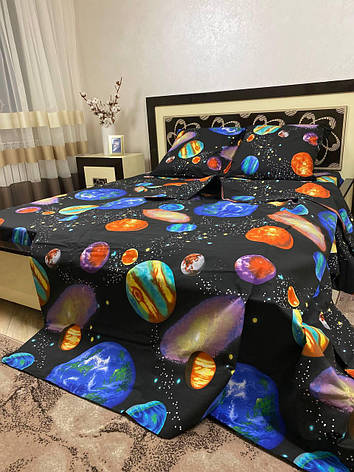 Євро постільна білизна чорний, фото 1