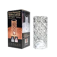 Настільна лампа з кристалами та діамантами Creatice Table Lamp (конус) CRYSTAL TABLE LAMP