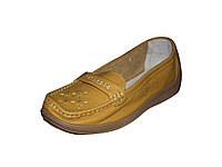Туфли женские кожаные (6пар в ящ.) 37-41г. желтые, арт. АННА 2-6 В ТМ GIPANIS OS