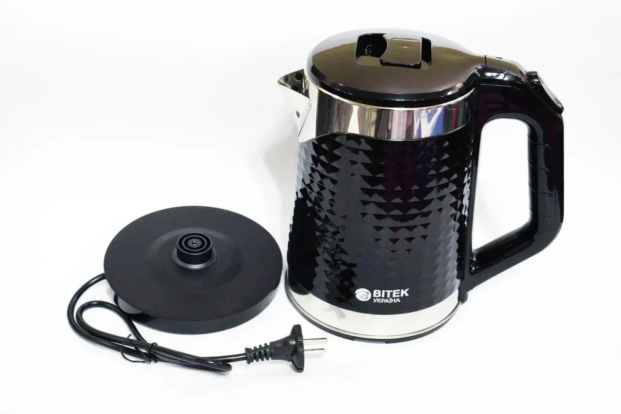 Чайник електричний з нержавіючої сталі 2,2 л 2000Вт BITEK BT-3118 ELECTRIC KETTLE 2.2L 2000W BT-3118