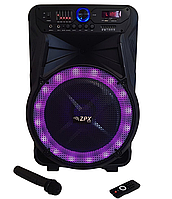 Колонка на акумуляторі з бездротовим мікрофоном ZPX ZX-7772/200W (USB/Bluetooth/FM/TWS)