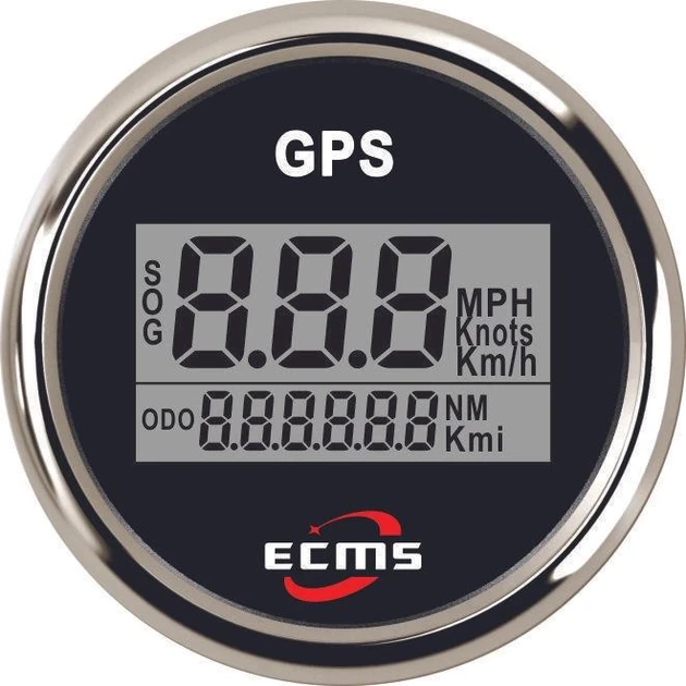 Універсальний GPS-спідометр ECMS 800-00174, чорний. Купити спідометр для човна, вантажівки