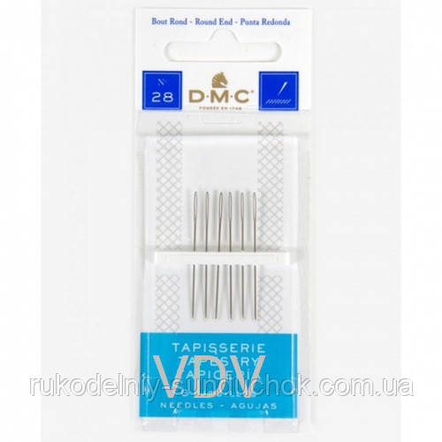 Голка гобеленова №28 ДМС для вишивання (6шт), Франція 1767/9, фото 1