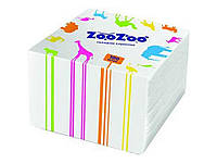 Салфетки столовые однослойные белые 24x23 см 100 шт. ТМ ZooZoo OS