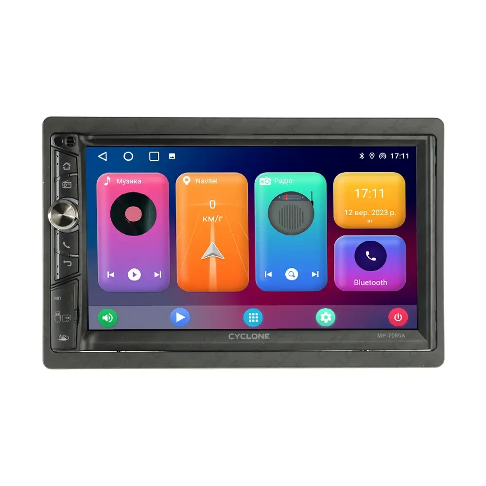 Автомагнитола CYCLONE MP-7086A V3 2Din Android 10 2/32Gb 4х45Вт. CarPlay/ AndroidAuto - фото 2 - id-p2073882641