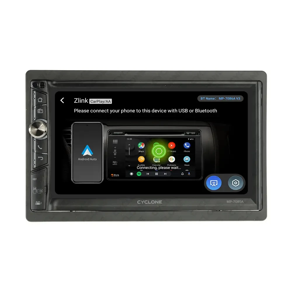 Автомагнитола CYCLONE MP-7086A V3 2Din Android 10 2/32Gb 4х45Вт. CarPlay/ AndroidAuto - фото 3 - id-p2073882641