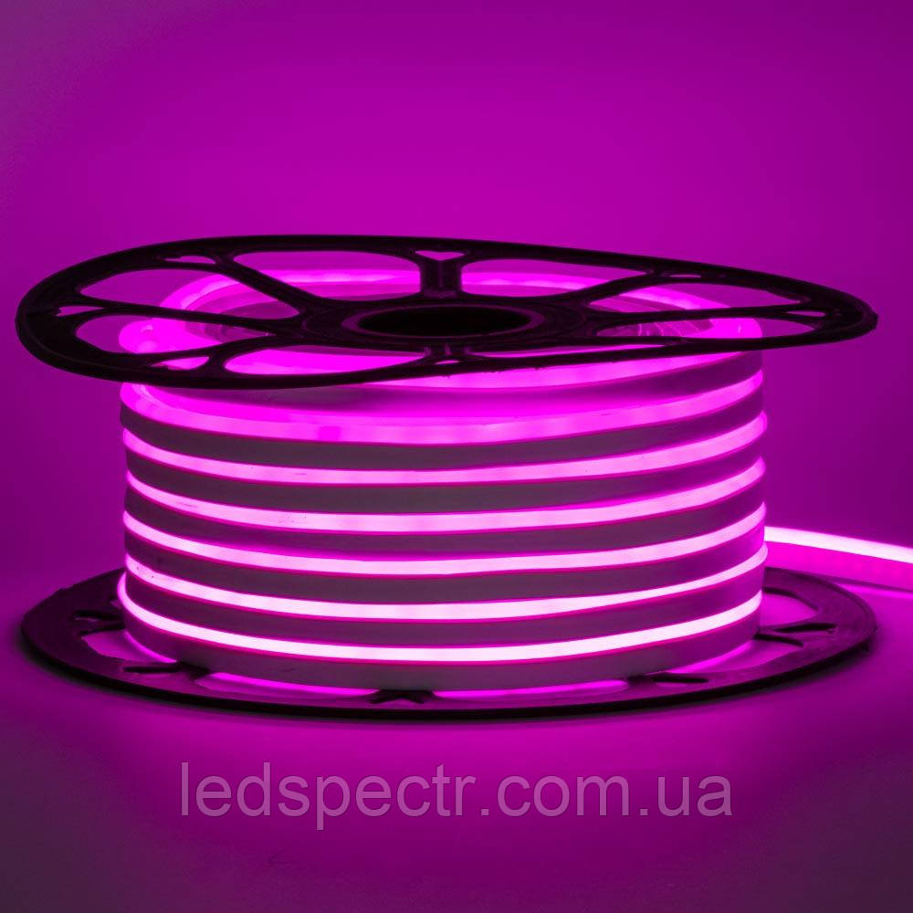 Неонова стрічка світлодіодна рожева AVT-1 220 V smd2835 120 LED/м 7 Вт/м IP65