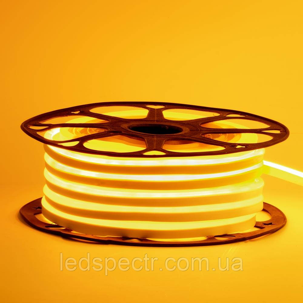 LED неон герметичний жовтий AVT-1 220V smd2835 120 LED/м 7Вт/м IP65