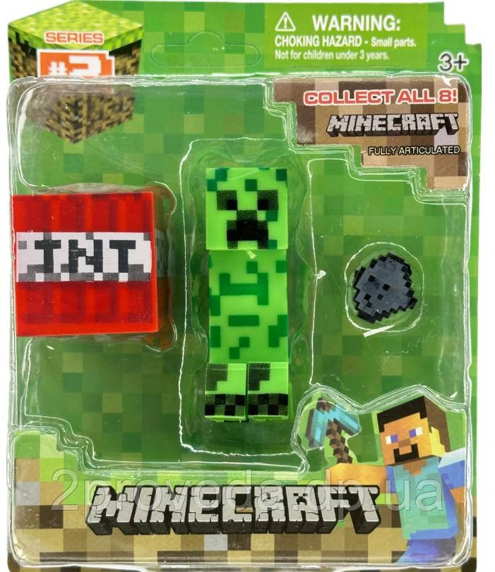 Фігурка Кріпер із блоком ТНТ Minecraft