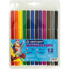Набір фломастерів з 12 кольорів CENTROPEN (7790)