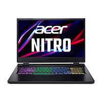 Acer Ноутбук Nitro 5 AN517-55 17.3" FHD IPS, Intel i7-12650H, 16GB, F512GB, NVD4050-6, Lin, черный