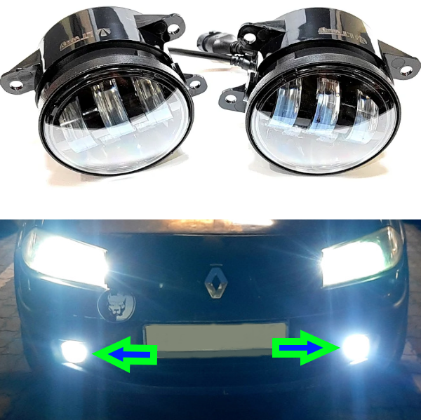 Протитуманні фари на авто LED Renault LED (90мм 3.5") 50W (пара)