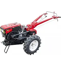 Мотоблок дизельний червоний Forte МД-81 LUX без плуга (ДВУХДИСКЕ ЗЧЕПЛЕННЯ)