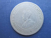 Монета пол 1/2 пенни Ямайка Британская 1919