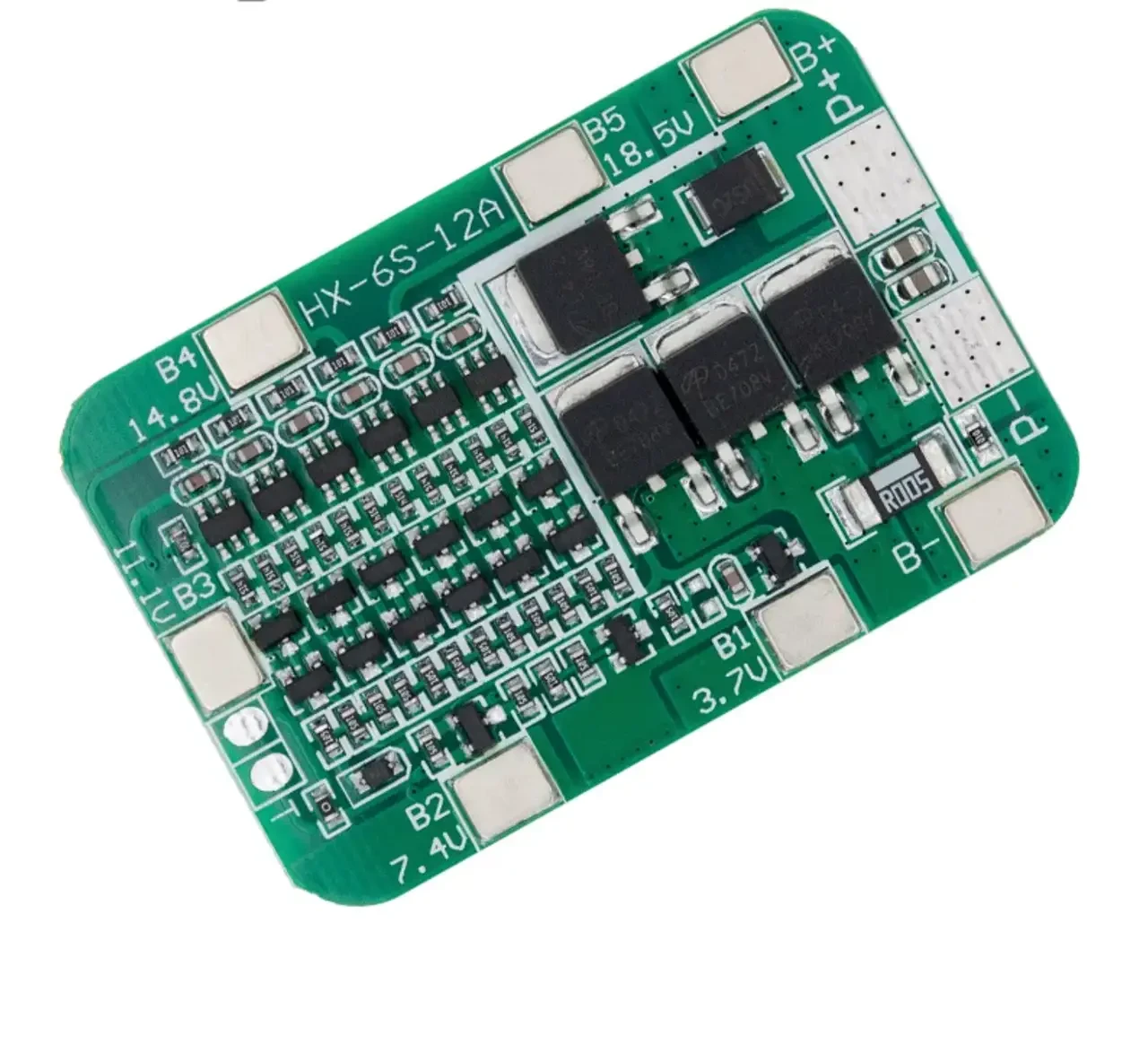 Контролер заряду/розряду Li-Ion, BMS 6S 25,5 В, 15 А, HX-6S-12A, модуль захисту, фото 1