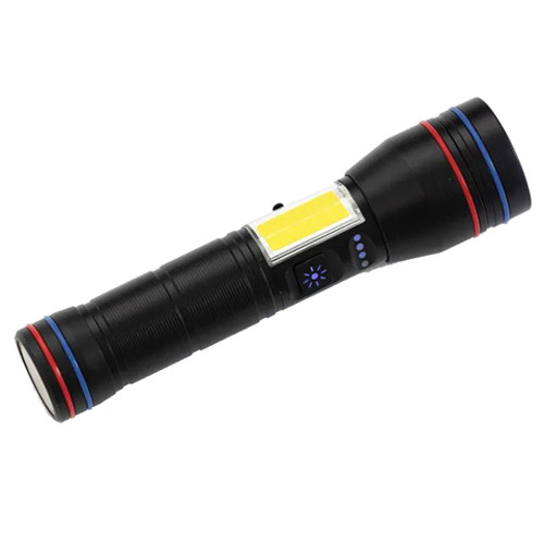 Ліхтар ручний PLD-231 PM10-TG+COB(white+red), power bank, індикація заряду, магніт, zoom