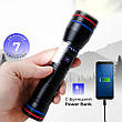 Ліхтар ручний PLD-231 PM10-TG+COB(white+red), power bank, індикація заряду, магніт, zoom, фото 7