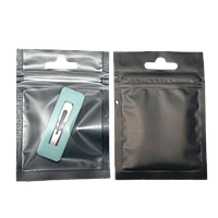 Пакет саше чорний косметичний, із замком Zip-Lock 10х15 см, матовий чорний пакет Zip-Lock 10х15 см, 10 шт