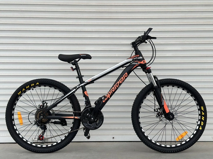 Велосипед гірський TopRider 611 24" рама 14 обладнання Shimano Помаранчевий, фото 1