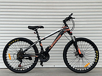 Велосипед горный TopRider 611 24" рама 14 оборудование Shimano Оранжевый