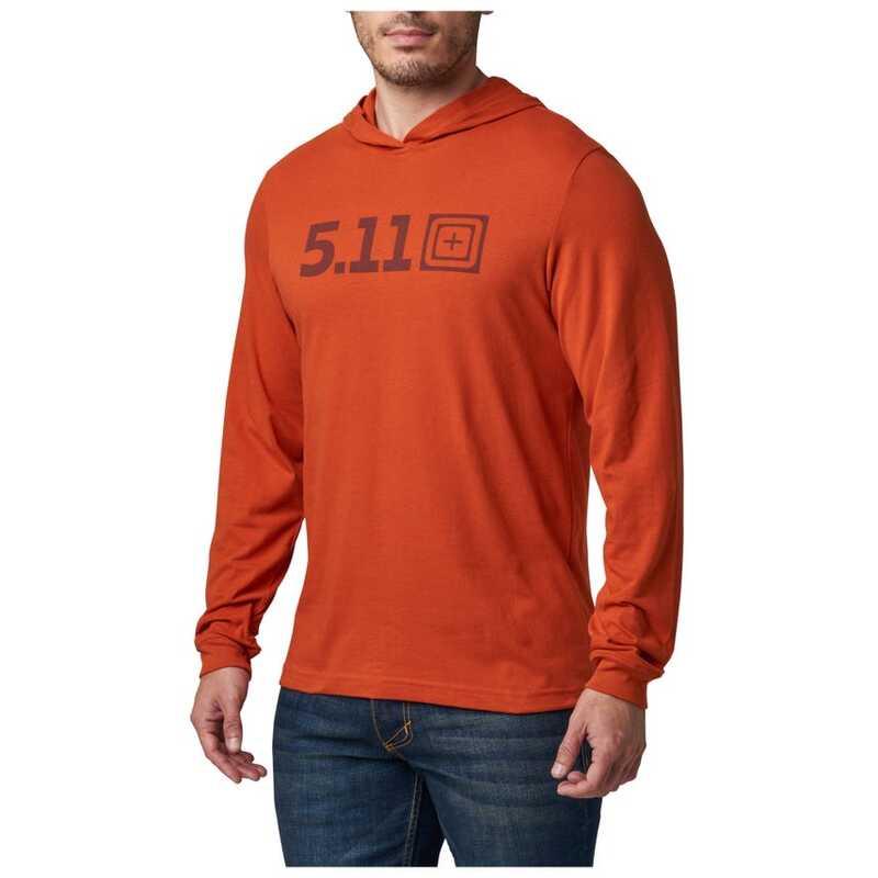 Футболка з довгим рукавом 5.11 HOODED LONG SLEEVE TEE 76165 Large, Autumn Orange